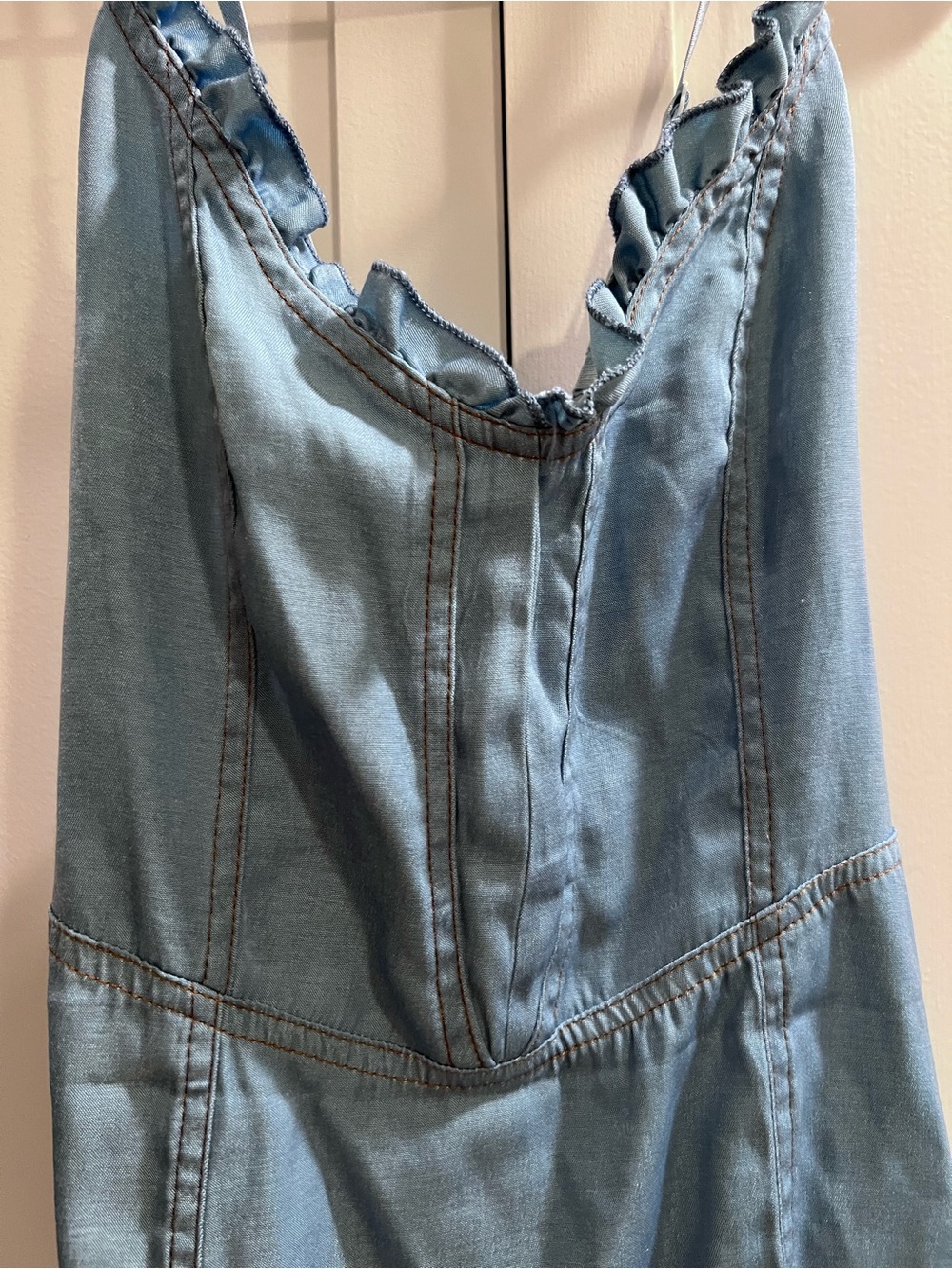 Light Blue Ruffle High-Low Dress - Picture 6 of 15